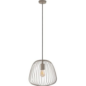 Luster na kabelu OVELLA 1xE27/15W/230V Ø 36 cm siva