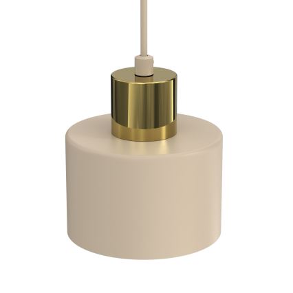 Luster na kabelu PARKLA 1xE27/15W/230V bež/zlatna