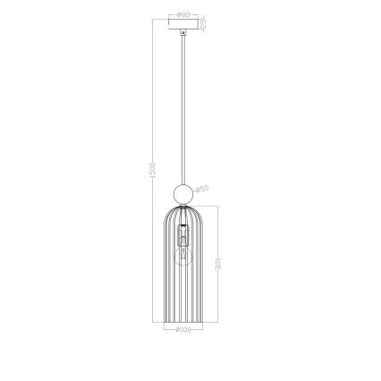 Luster na kabelu PIEGA 1xE14/40W/230V mesing/bijela