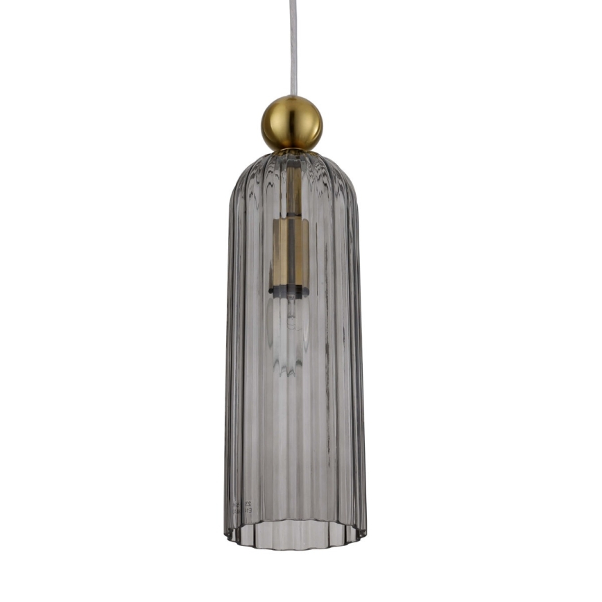 Luster na kabelu PIEGA 1xE14/40W/230V mesing/zadimljena crna