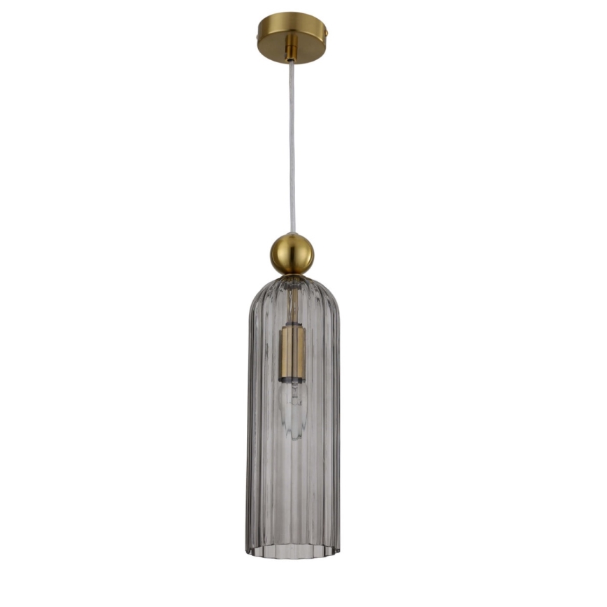 Luster na kabelu PIEGA 1xE14/40W/230V mesing/zadimljena crna