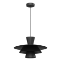 Luster na kabelu PLATO 1xE27/15W/230V crna