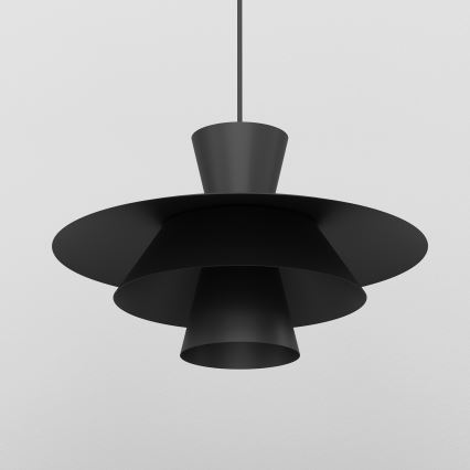 Luster na kabelu PLATO 1xE27/15W/230V crna