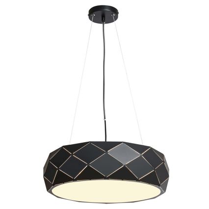 Luster na kabelu REUS 3xE27/40W/230V Ø 47 cm crni