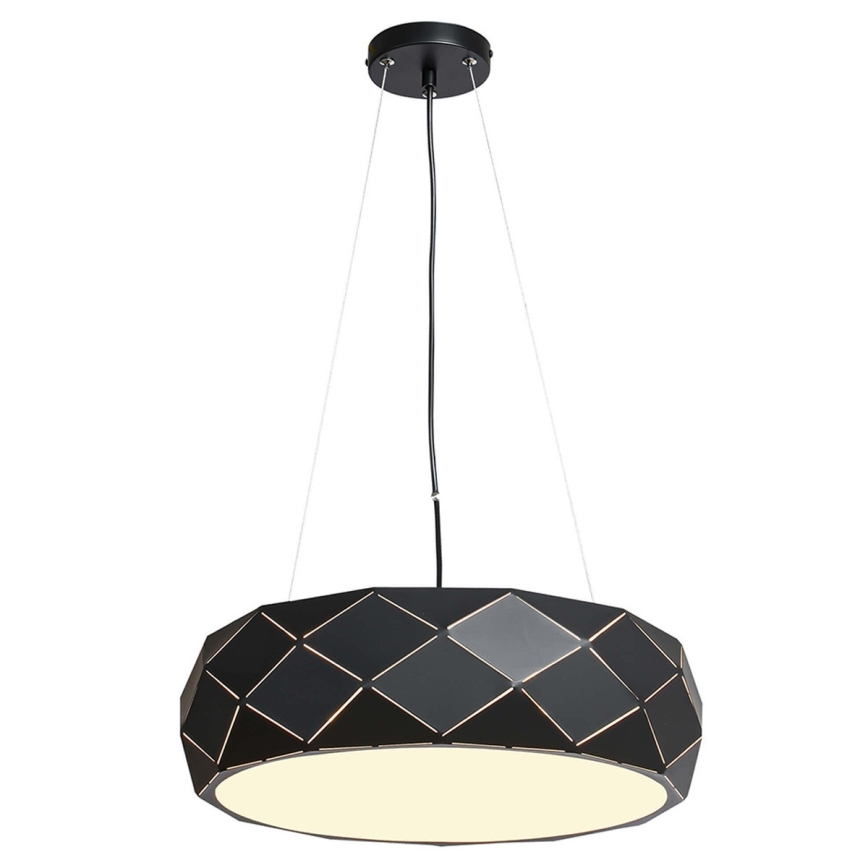Luster na kabelu REUS 3xE27/40W/230V Ø 47 cm crni