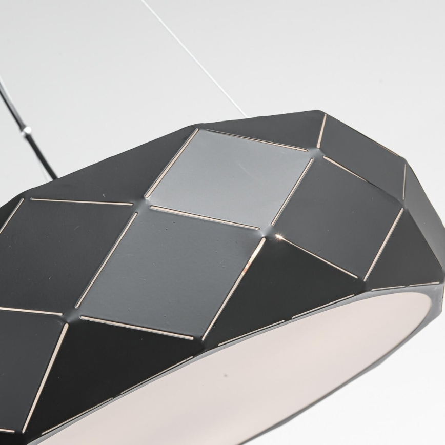 Luster na kabelu REUS 3xE27/40W/230V Ø 47 cm crni