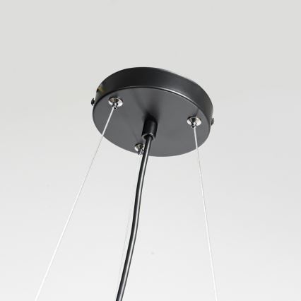 Luster na kabelu REUS 3xE27/40W/230V Ø 47 cm crni