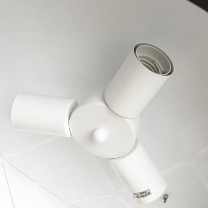 Luster na kabelu REUS 3xE27/40W/230V Ø 47 cm crni