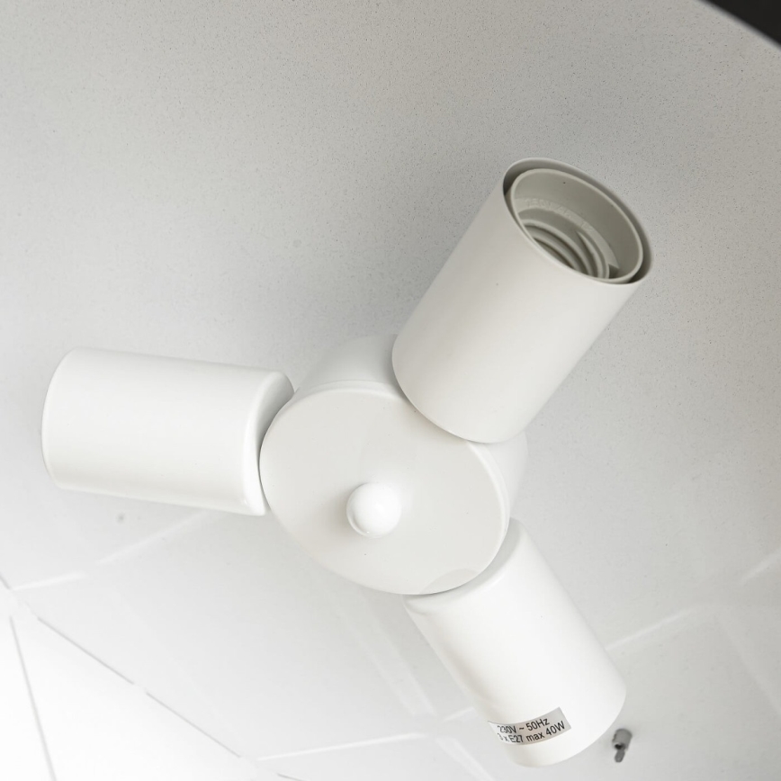 Luster na kabelu REUS 3xE27/40W/230V Ø 47 cm crni