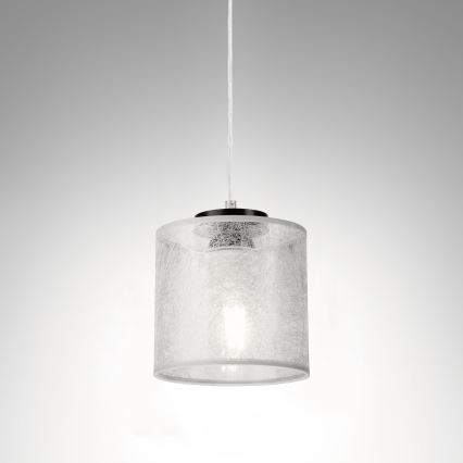 Luster na kabelu ROSA 1xE27/60W/230V crna/siva