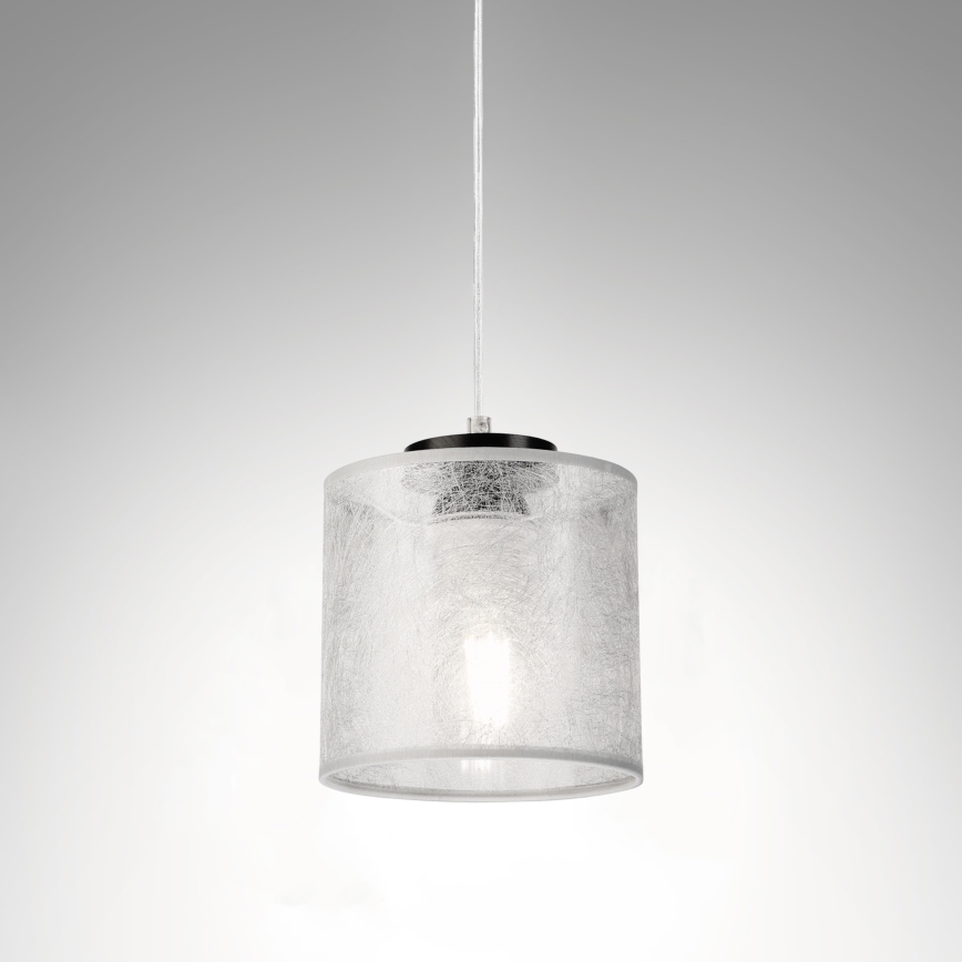 Luster na kabelu ROSA 1xE27/60W/230V crna/siva