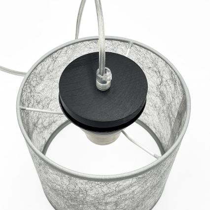 Luster na kabelu ROSA 1xE27/60W/230V crna/siva