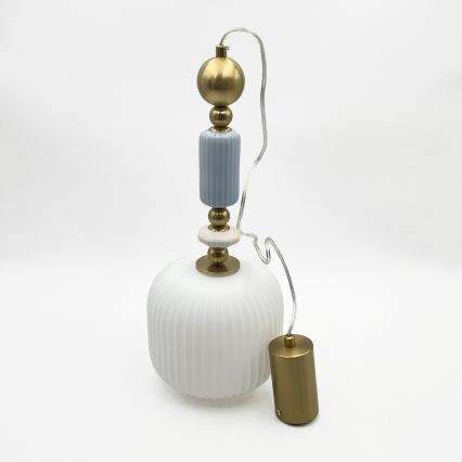 Luster na kabelu ROYAL 1xE27/15W/230V zlatna/bijela