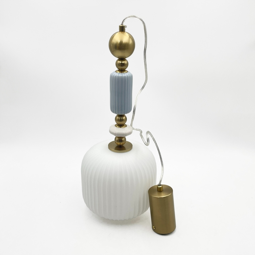 Luster na kabelu ROYAL 1xE27/15W/230V zlatna/bijela