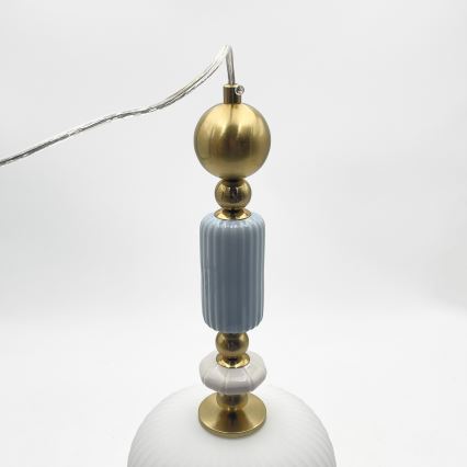 Luster na kabelu ROYAL 1xE27/15W/230V zlatna/bijela