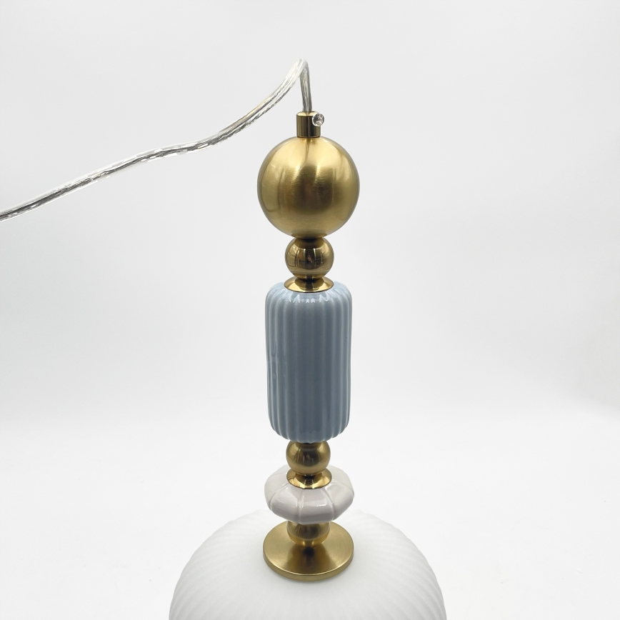 Luster na kabelu ROYAL 1xE27/15W/230V zlatna/bijela