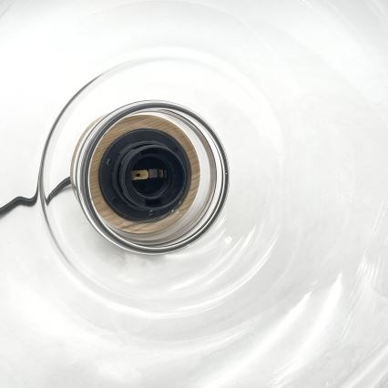 Luster na kabelu SINGLE 1xE27/60W/230V Ø 28 cm hrast