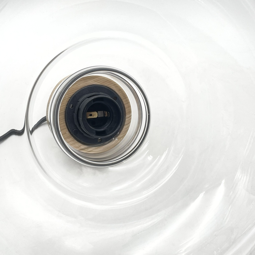 Luster na kabelu SINGLE 1xE27/60W/230V Ø 28 cm hrast