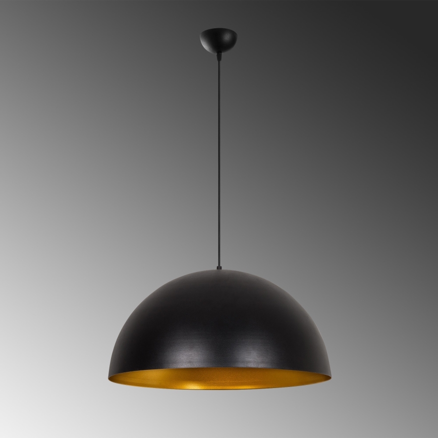 Luster na kabelu SIVANI 1xE27/40W/230V Ø 60 cm crna/bakrena