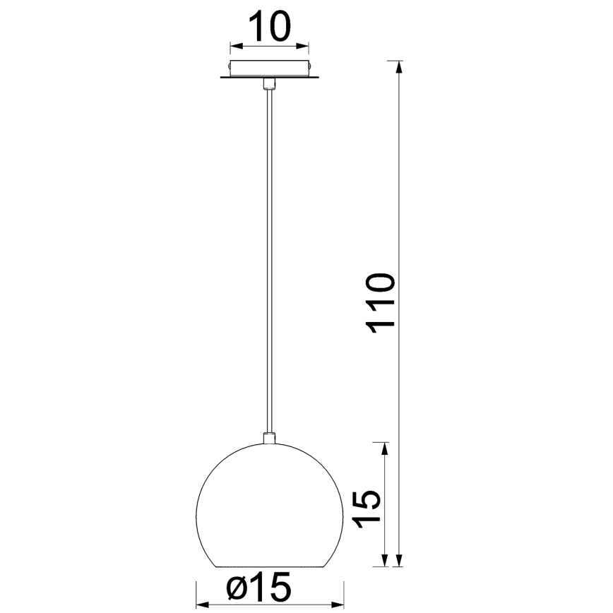Luster na kabelu SOOL 1xE27/15W/230V, Ø 15 cm, bijela
