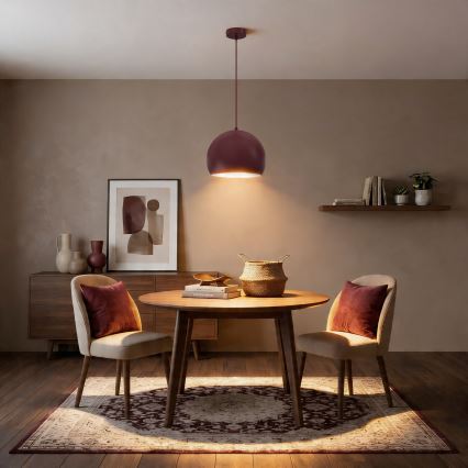 Luster na kabelu SOOL 1xE27/15W/230V, Ø 27 cm, u boji burgunda