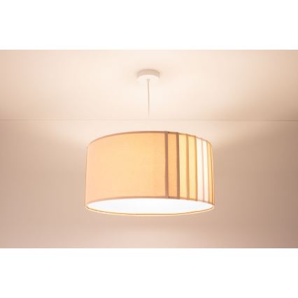 Luster na kabelu STRIPES 1xE27/60W/230V promjer 40 cm bež