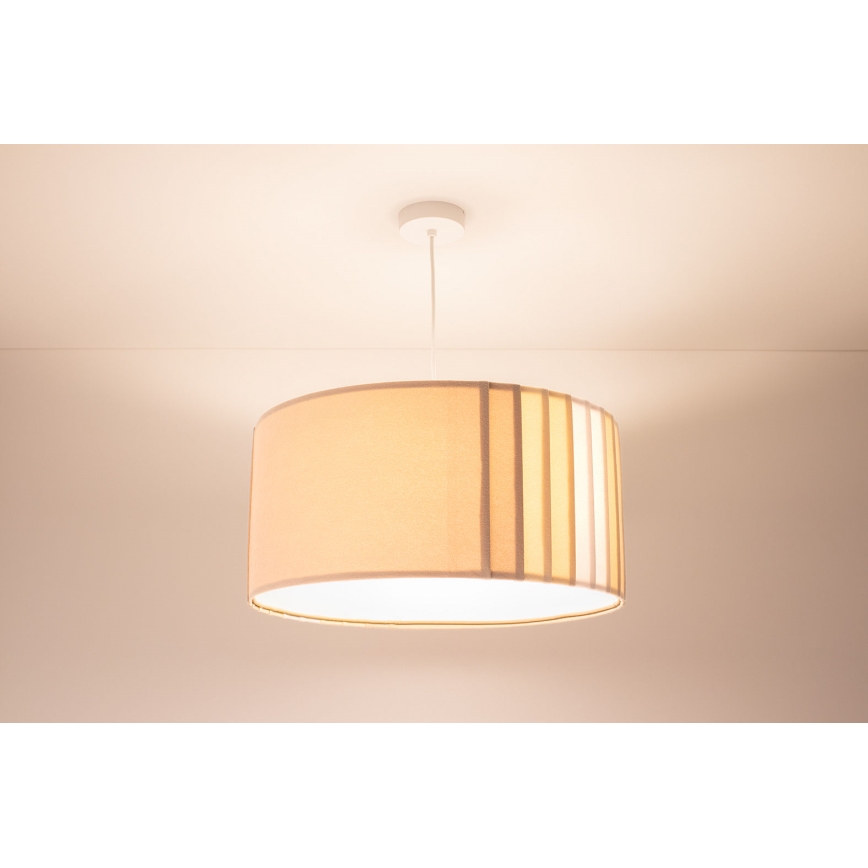 Luster na kabelu STRIPES 1xE27/60W/230V promjer 40 cm bež