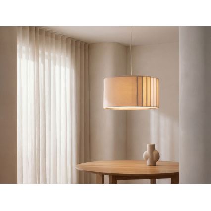 Luster na kabelu STRIPES 1xE27/60W/230V promjer 40 cm bež