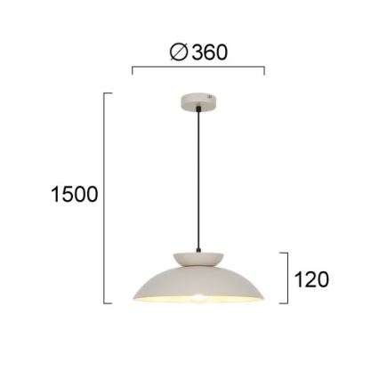 Luster na kabelu SUPERB 1xE27/40W/230V bež