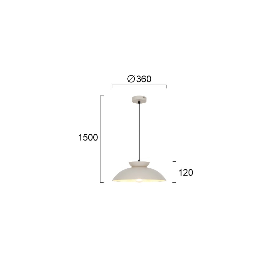 Luster na kabelu SUPERB 1xE27/40W/230V bež