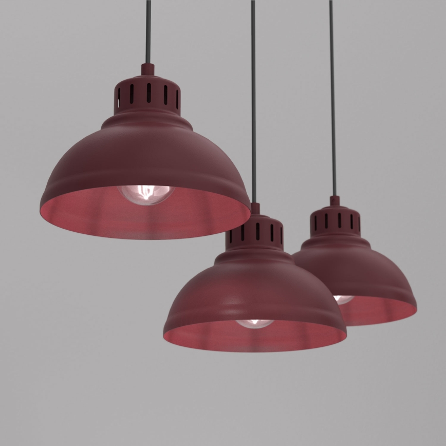 Luster na kabelu SVEN 3xE27/15W/230V bordo