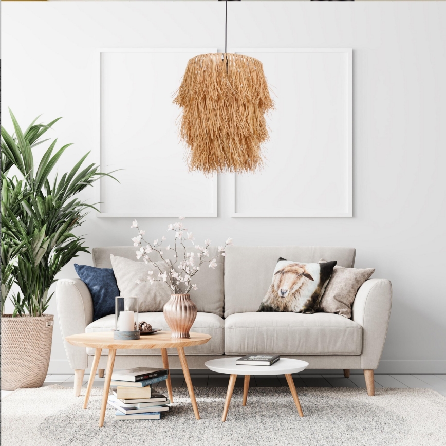 Luster na kabelu TASSEL 1xE27/40W/230V rafija