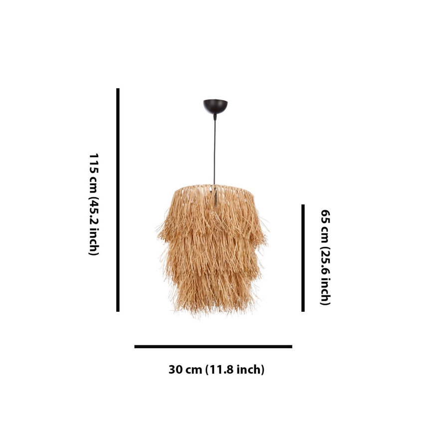 Luster na kabelu TASSEL 1xE27/40W/230V rafija