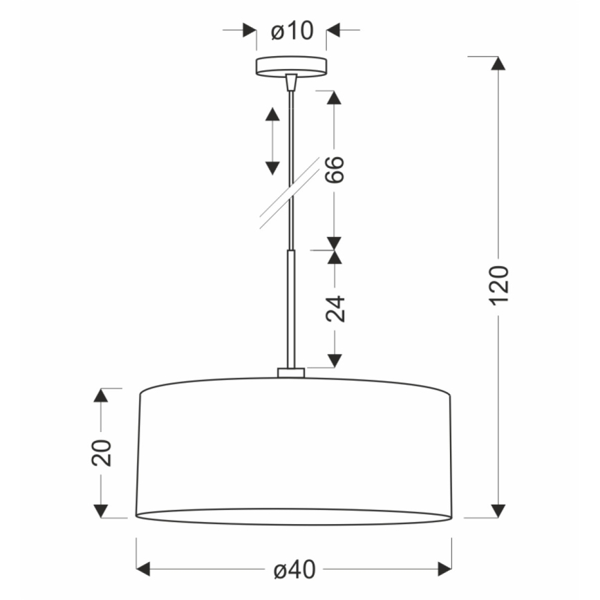 Luster na kabelu VANTI 1xE27/40W/230V smeđi