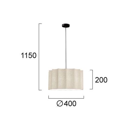 Luster na kabelu WAVY 1xE27/14W/230V bež