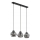 Luster na kabelu ZULIA 3xE27/15W/230V crna/zadimljena crna