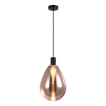 Luster na kablu DENSO 1xG9/5W/230V Ø 20 cm bakrena/crna