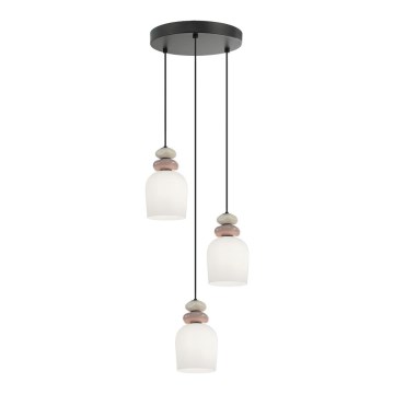 Luster na kablu HILDA 3xE14/40W/230V crna/smeđa