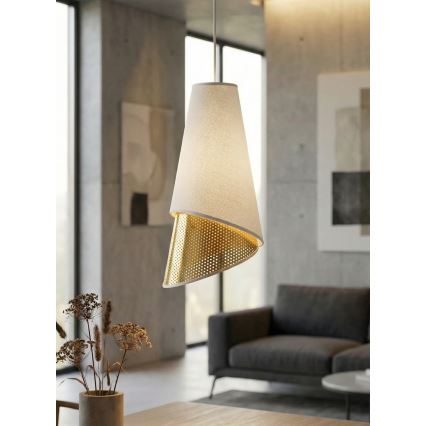 Luster na kablu MODA 1xE27/15W/230V bijela/zlatna