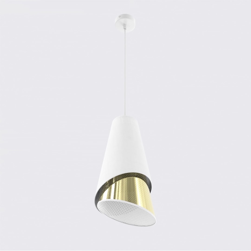 Luster na kablu MODA 1xE27/15W/230V bijela/zlatna