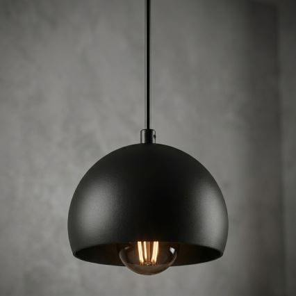Luster na kablu SOOL 1xE27/15W/230V promjer 15 cm crni