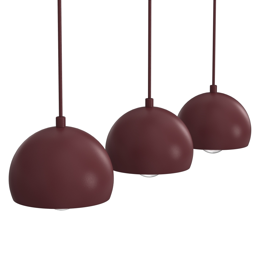 Luster na kablu SOOL 3xE27/15W/230V bordo
