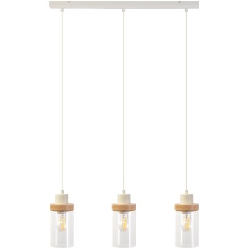 Luster na kablu WOODNEST 3xE27/15W/230V borovina/krem