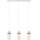 Luster na kablu WOODNEST 3xE27/15W/230V borovina/krem