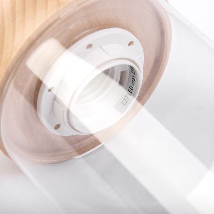 Luster na kablu WOODNEST 3xE27/15W/230V borovina/krem