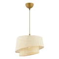 Luster na konopcu BARETTE 1xE27/60W/230V kremasta