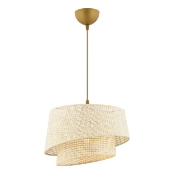 Luster na konopcu BARETTE 1xE27/60W/230V kremasta