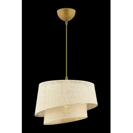 Luster na konopcu BARETTE 1xE27/60W/230V kremasta
