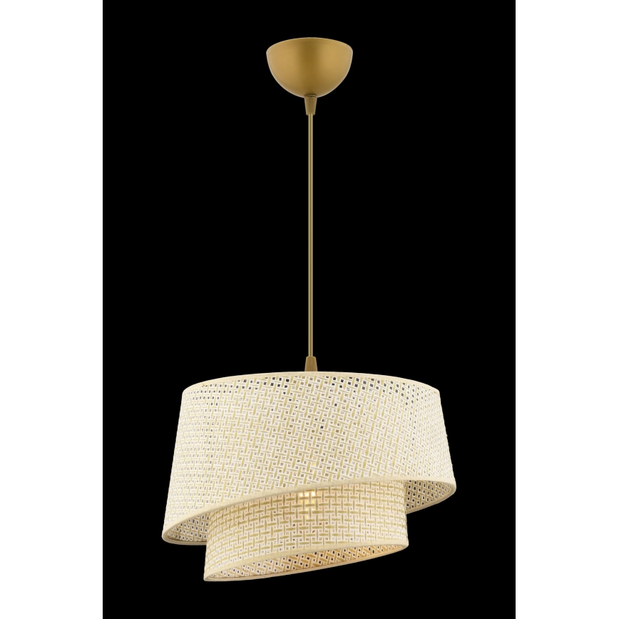 Luster na konopcu BARETTE 1xE27/60W/230V kremasta