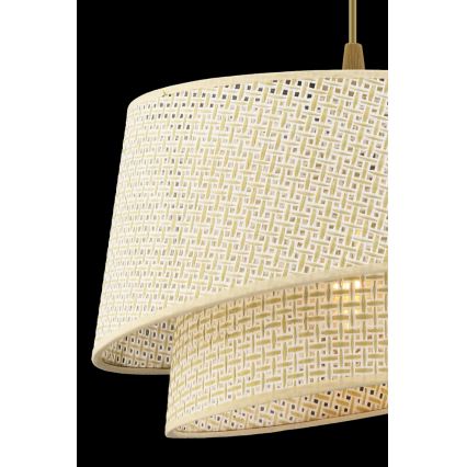 Luster na konopcu BARETTE 1xE27/60W/230V kremasta